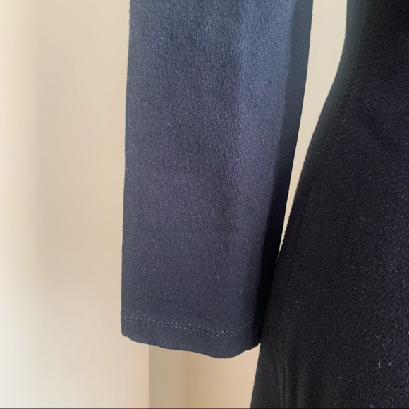 Theory Susan Classical Front Zip Bodycon Dress Black Sz 10 - Picture 10 of 16